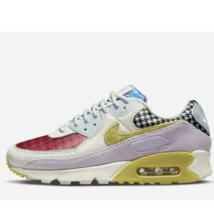 Nike Air Max 90 Patchwork Sail Bright Citron Size 3.5Y * 5W DM8075-100